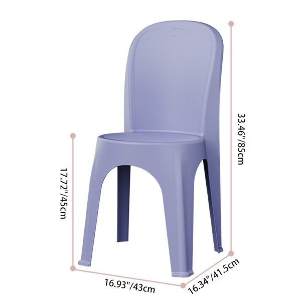 Contemporary Nordic PP Round Stackable Dining Chair With Backrest For Dining Room And Living Room - Image 10