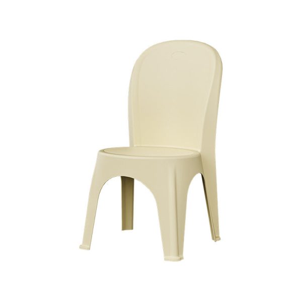 Contemporary Nordic PP Round Stackable Dining Chair With Backrest For Dining Room And Living Room - Image 32