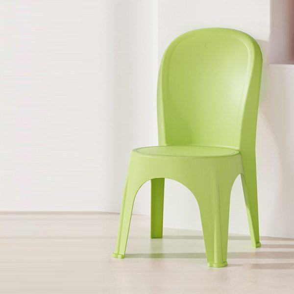 Contemporary Nordic PP Round Stackable Dining Chair With Backrest For Dining Room And Living Room - Image 17