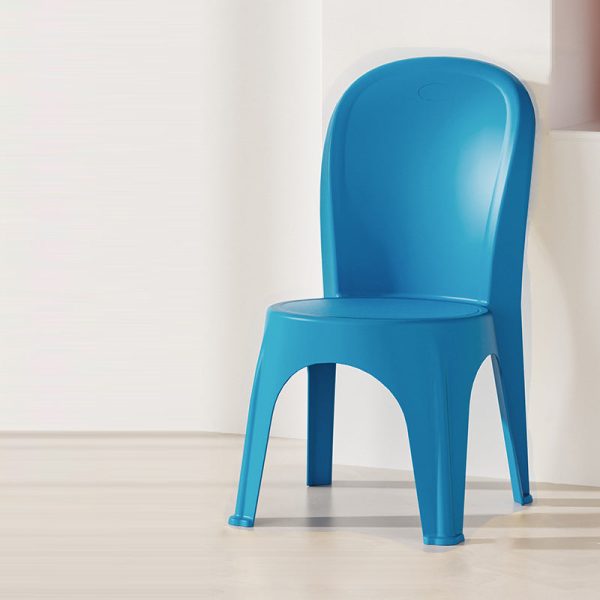 Contemporary Nordic PP Round Stackable Dining Chair With Backrest For Dining Room And Living Room - Image 19