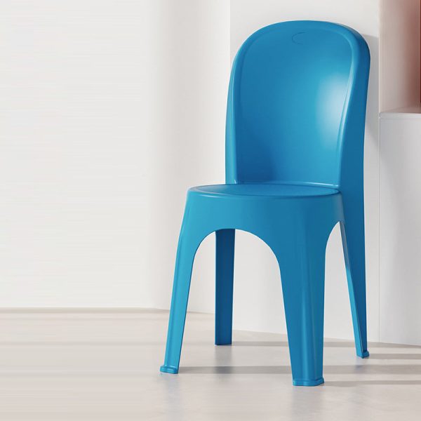 Contemporary Nordic PP Round Stackable Dining Chair With Backrest For Dining Room And Living Room - Image 24