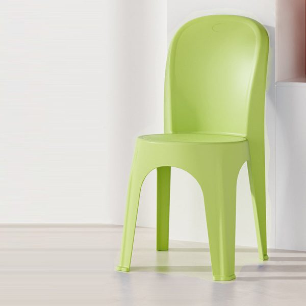Contemporary Nordic PP Round Stackable Dining Chair With Backrest For Dining Room And Living Room - Image 26