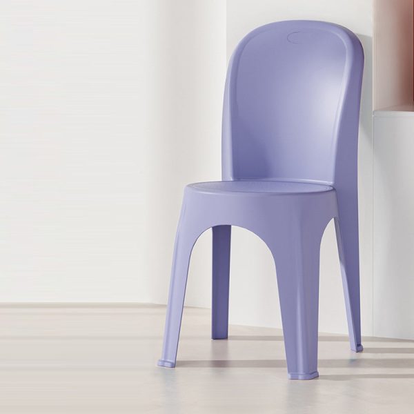 Contemporary Nordic PP Round Stackable Dining Chair With Backrest For Dining Room And Living Room - Image 28