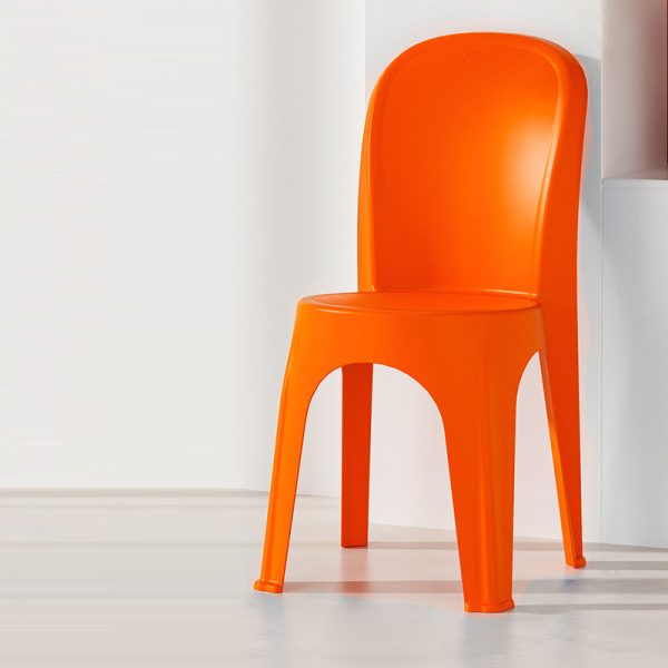 Contemporary Nordic PP Round Stackable Dining Chair With Backrest For Dining Room And Living Room - Image 30