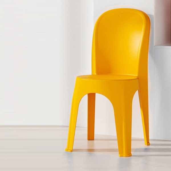 Contemporary Nordic PP Round Stackable Dining Chair With Backrest For Dining Room And Living Room - Image 31