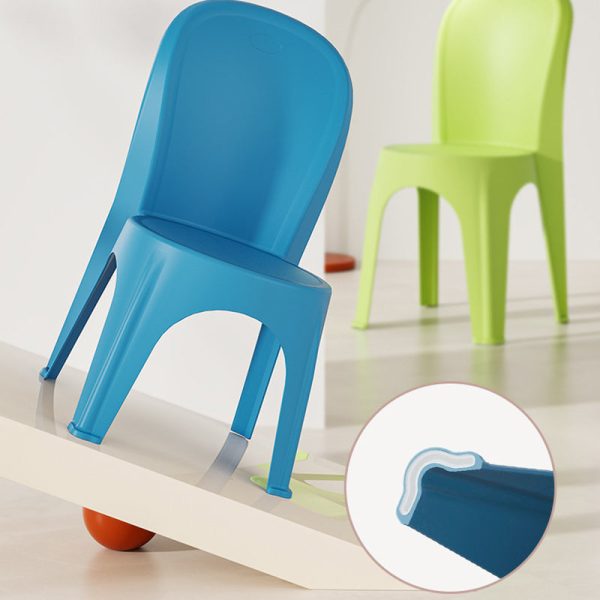 Contemporary Nordic PP Round Stackable Dining Chair With Backrest For Dining Room And Living Room - Image 12