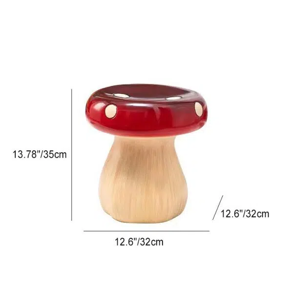 Contemporary Creative Round Mushroom Resin Low Stool For Living Room - Image 4