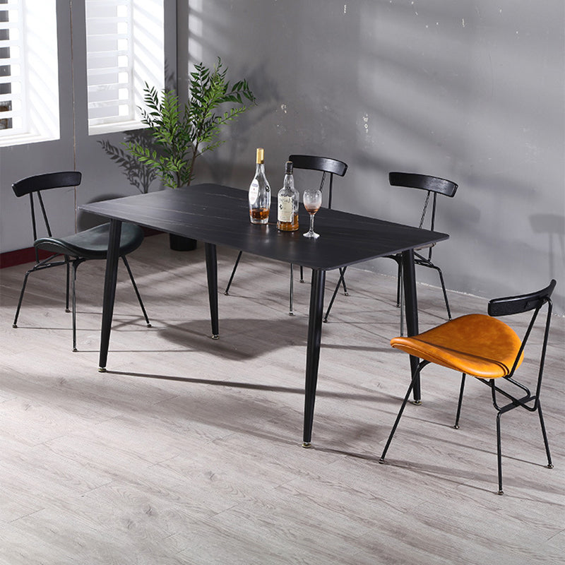 BS-Chair-FR00001-8.jpg Contemporary Industrial Iron Wood Leather Ants Dining Chair Backrest Armless For Dining Room - Image 1