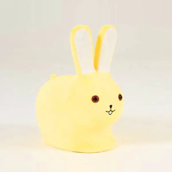 Contemporary Creative Kids Wood Velvet Cotton Rabbit Low Stool Backless For Entryway - Image 4