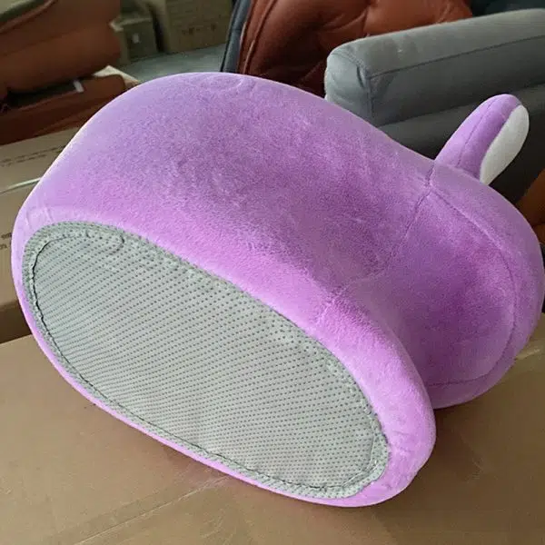 Contemporary Creative Kids Wood Velvet Cotton Rabbit Low Stool Backless For Entryway - Image 11