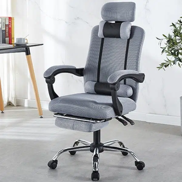 Modern Simplicity Mesh Steel Sponge Square Desk Chair Armrest Footrest Adjustable For Home Office - Image 14