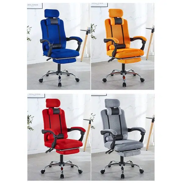 Modern Simplicity Mesh Steel Sponge Square Desk Chair Armrest Footrest Adjustable For Home Office - Image 24