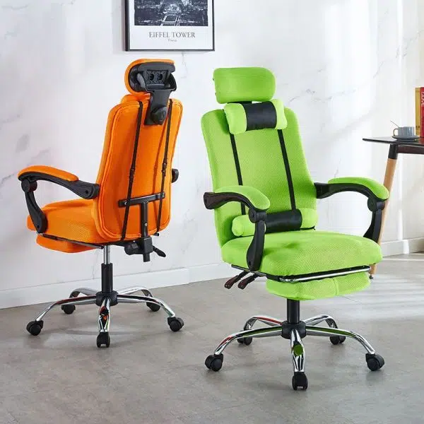 Modern Simplicity Mesh Steel Sponge Square Desk Chair Armrest Footrest Adjustable For Home Office - Image 17