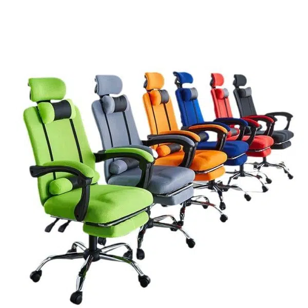 Modern Simplicity Mesh Steel Sponge Square Desk Chair Armrest Footrest Adjustable For Home Office - Image 25