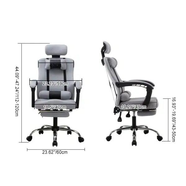 Modern Simplicity Mesh Steel Sponge Square Desk Chair Armrest Footrest Adjustable For Home Office - Image 8