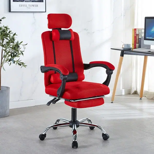 Modern Simplicity Mesh Steel Sponge Square Desk Chair Armrest Footrest Adjustable For Home Office - Image 5