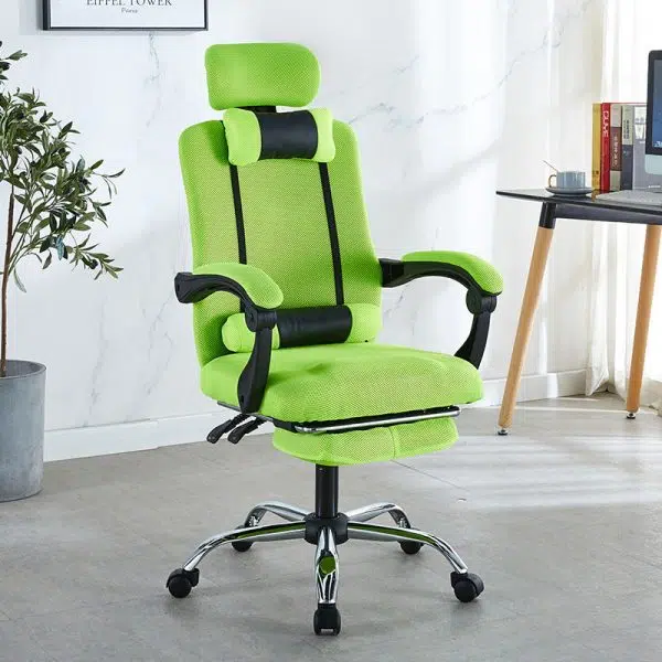 Modern Simplicity Mesh Steel Sponge Square Desk Chair Armrest Footrest Adjustable For Home Office - Image 6