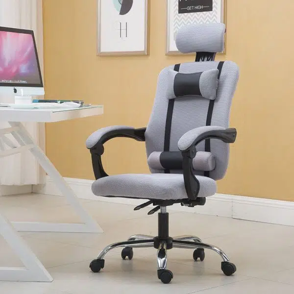 Modern Simplicity Mesh Steel Sponge Square Desk Chair Armrest Footrest Adjustable For Home Office - Image 13