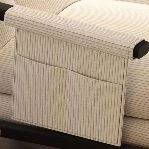 Contemporary Nordic Corduroy Leather Metal Cotton Sponge Square Rocking Chair Backrest Adjustable For Living Room - Image 10