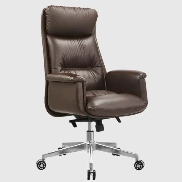 Modern Minimalist Leather Aluminum Alloy Cotton Rectangular Desk Chair Armrest Headrest Reclining For Home Office