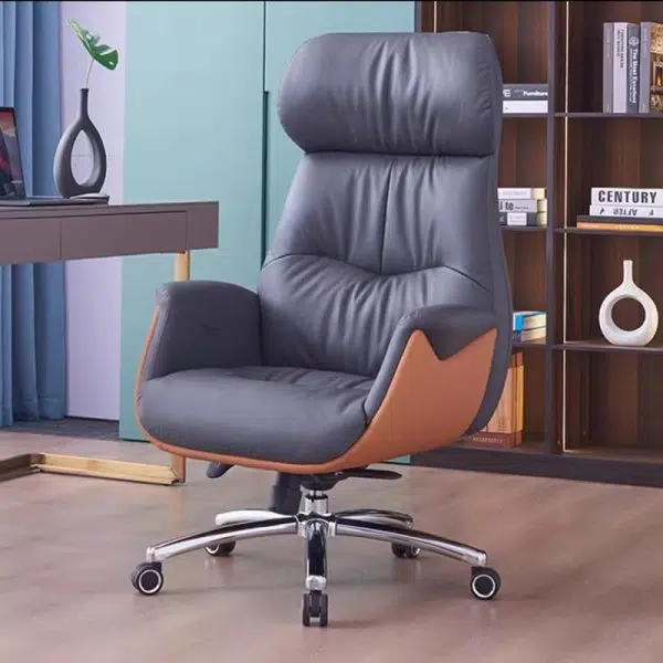 Modern Simplicity Microfiber Leather Cowhide Cotton Steel Rectangular Liftable Desk Chair Backrest Armrest For Home Office - Image 2