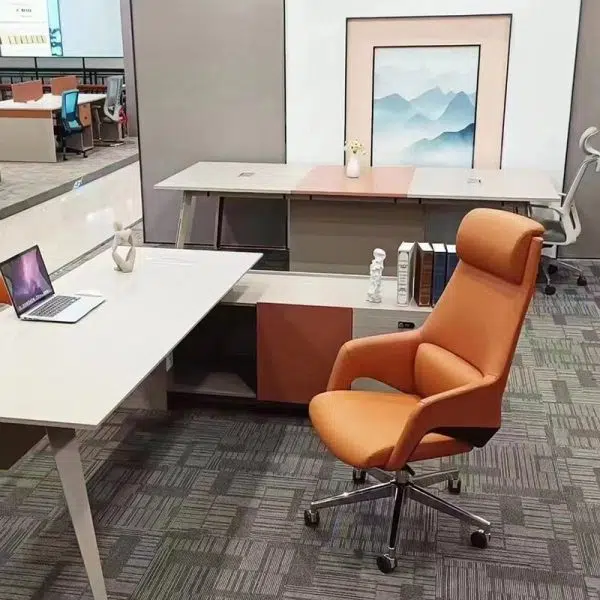 Modern Simplicity Silicone Leather Aluminum Alloy Sponge Rectangular Desk Chair Armrest Headrest Reclining For Home Office - Image 30