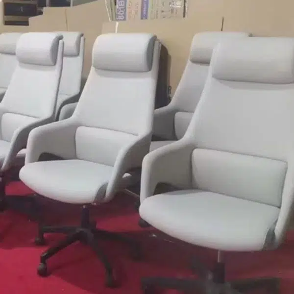 Modern Simplicity Silicone Leather Aluminum Alloy Sponge Rectangular Desk Chair Armrest Headrest Reclining For Home Office - Image 32