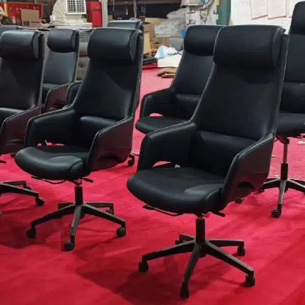 Modern Simplicity Silicone Leather Aluminum Alloy Sponge Rectangular Desk Chair Armrest Headrest Reclining For Home Office - Image 33