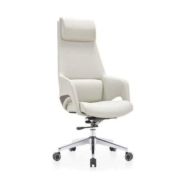 Modern Simplicity Silicone Leather Aluminum Alloy Sponge Rectangular Desk Chair Armrest Headrest Reclining For Home Office - Image 27