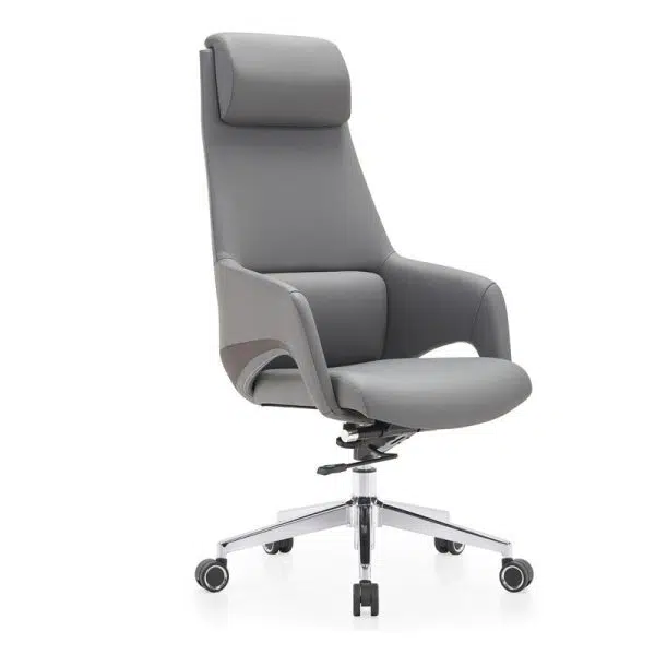 Modern Simplicity Silicone Leather Aluminum Alloy Sponge Rectangular Desk Chair Armrest Headrest Reclining For Home Office - Image 28