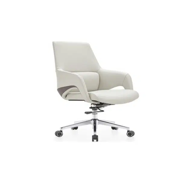 Modern Simplicity Silicone Leather Aluminum Alloy Sponge Rectangular Desk Chair Armrest Headrest Reclining For Home Office - Image 24