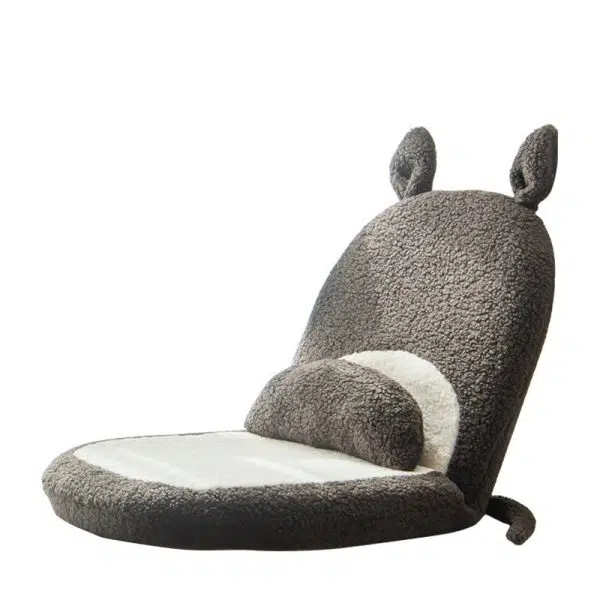 Contemporary Creative Kids Cartoon Cat Ear Imitation Lambswool Sponge Latex Pealboard Square Tatami Cushion Recliner Backrest Foldable For Bedroom - Image 13