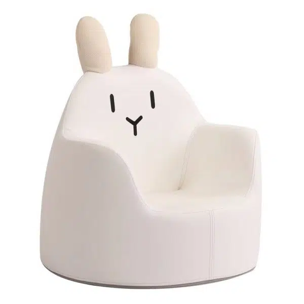 Contemporary Creative Kids Cartoon Animal Leather Foam Rabbit Bear Dinosaur Low Stool Backrest Armrest For Dining Room - Image 15