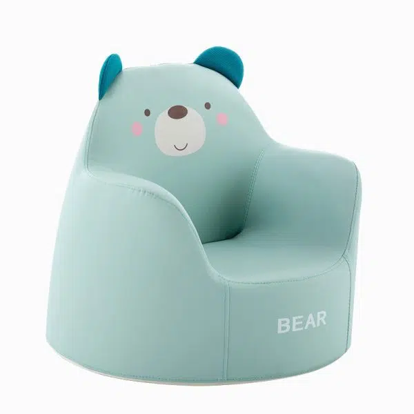 Contemporary Creative Kids Cartoon Animal Leather Foam Rabbit Bear Dinosaur Low Stool Backrest Armrest For Dining Room - Image 26