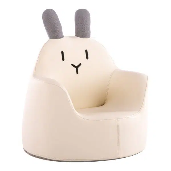 Contemporary Creative Kids Cartoon Animal Leather Foam Rabbit Bear Dinosaur Low Stool Backrest Armrest For Dining Room - Image 27