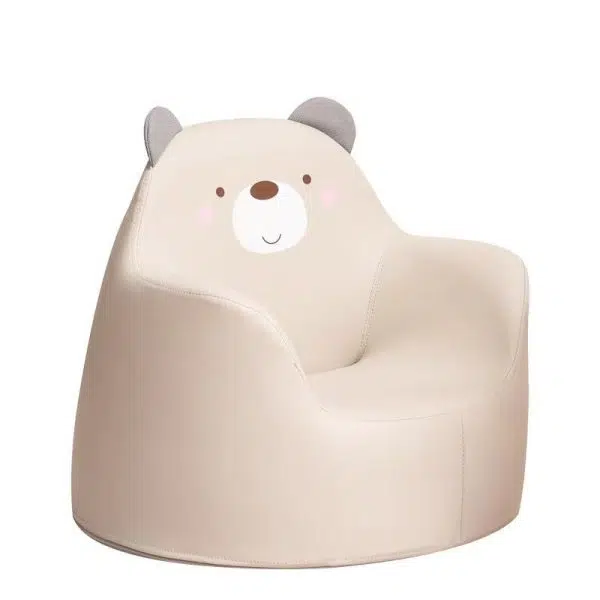Contemporary Creative Kids Cartoon Animal Leather Foam Rabbit Bear Dinosaur Low Stool Backrest Armrest For Dining Room - Image 28