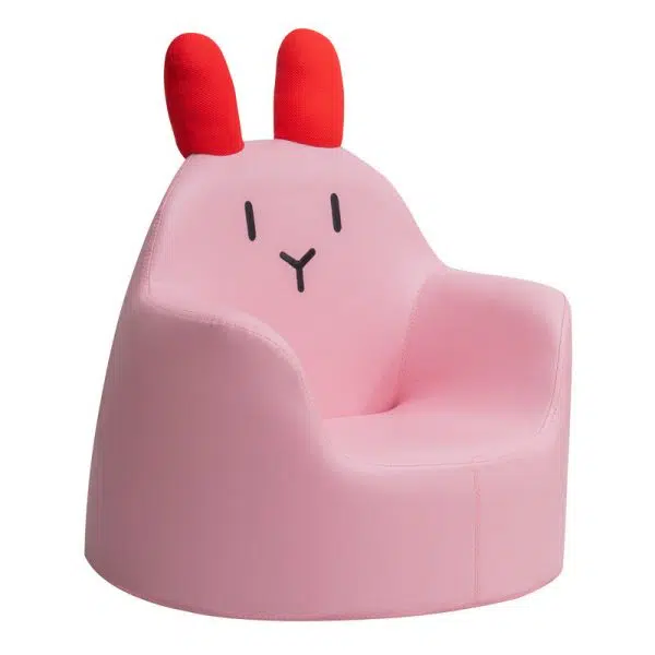 Contemporary Creative Kids Cartoon Animal Leather Foam Rabbit Bear Dinosaur Low Stool Backrest Armrest For Dining Room - Image 16