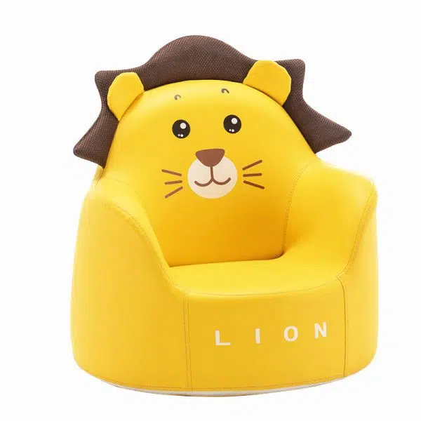 Contemporary Creative Kids Cartoon Animal Leather Foam Rabbit Bear Dinosaur Low Stool Backrest Armrest For Dining Room - Image 20