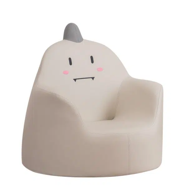 Contemporary Creative Kids Cartoon Animal Leather Foam Rabbit Bear Dinosaur Low Stool Backrest Armrest For Dining Room - Image 22