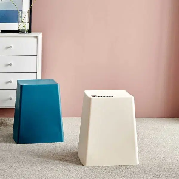 Contemporary Creative PP Trapezoidal Keyboard Button Stackable Stool Backless For Dining Room - Image 4