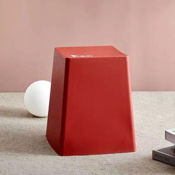 Contemporary Creative PP Trapezoidal Keyboard Button Stackable Stool Backless For Dining Room - Image 20