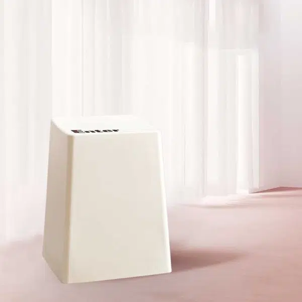 Contemporary Creative PP Trapezoidal Keyboard Button Stackable Stool Backless For Dining Room - Image 21