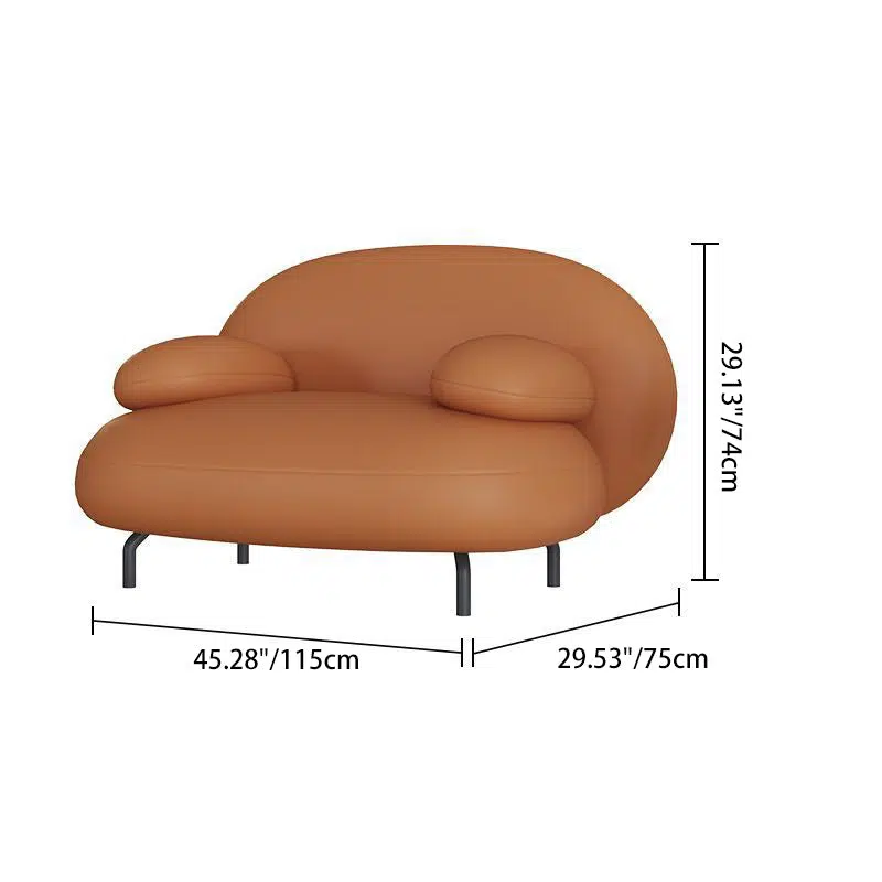 BS-Chair-FX02724-1.jpg Contemporary Nordic Technical Fabric Leather Wood Iron Sponge Oval Sofa Backrest Armrest For Living Room - Image 5