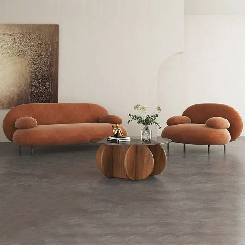 BS-Chair-FX02724-3.jpg Contemporary Nordic Technical Fabric Leather Wood Iron Sponge Oval Sofa Backrest Armrest For Living Room - Image 8