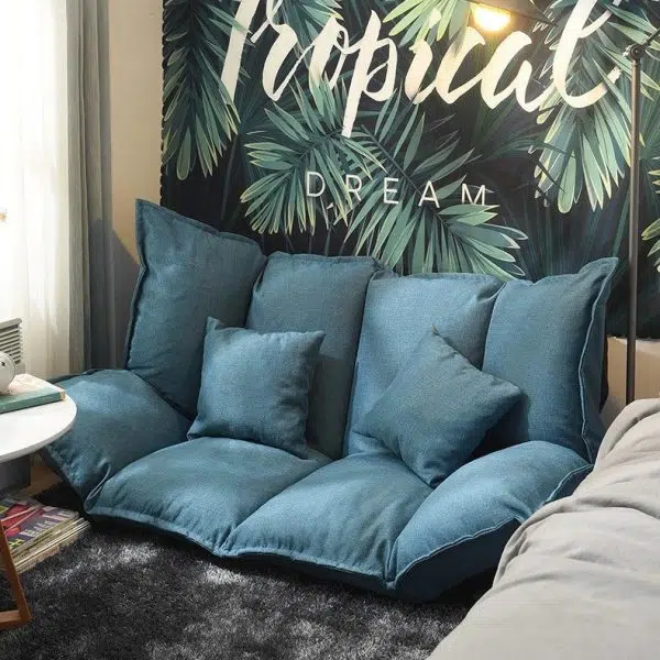 Modern Simplicity Linen Cotton Sponge Tofu Foldable Lazy Sofa Backrest For Bedroom - Image 14