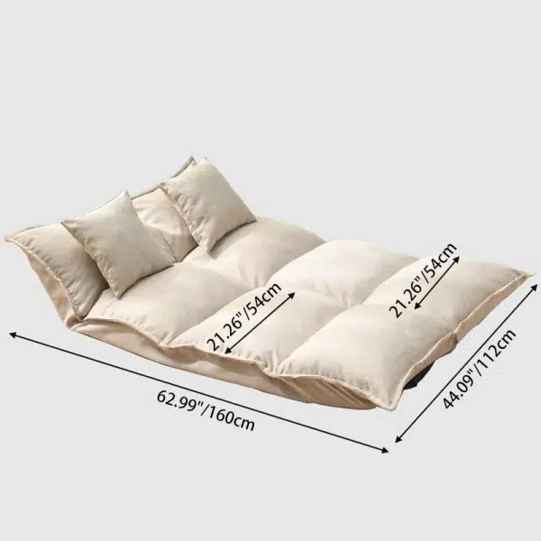 Modern Simplicity Linen Cotton Sponge Tofu Foldable Lazy Sofa Backrest For Bedroom - Image 9