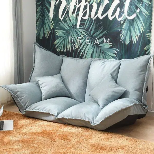 Modern Simplicity Linen Cotton Sponge Tofu Foldable Lazy Sofa Backrest For Bedroom - Image 5