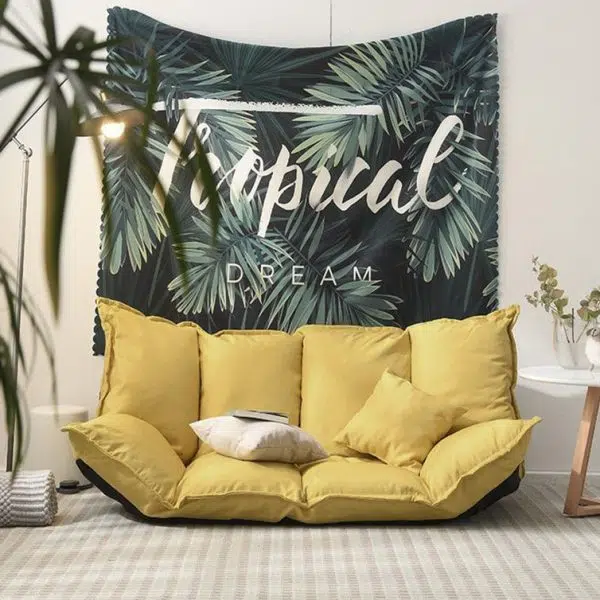 Modern Simplicity Linen Cotton Sponge Tofu Foldable Lazy Sofa Backrest For Bedroom - Image 16