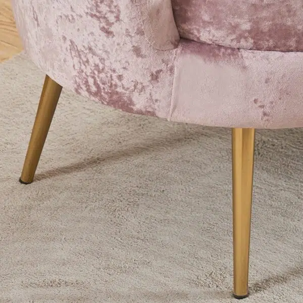 Contemporary Scandinavian Velvet Wood Sponge Metal Round Oval Petal Sofa Backrest Armrest For Living Room - Image 12