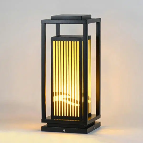 Modern Minimalist Stainless Steel & Resin Rectangular 1-Light Outdoor Light For Garden - Image 10
